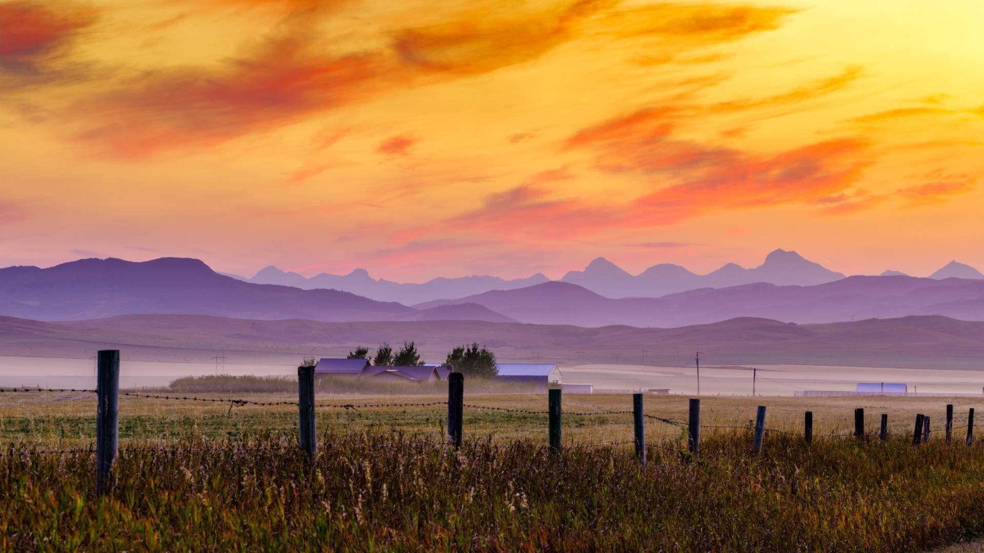 Canadian prairie sunset